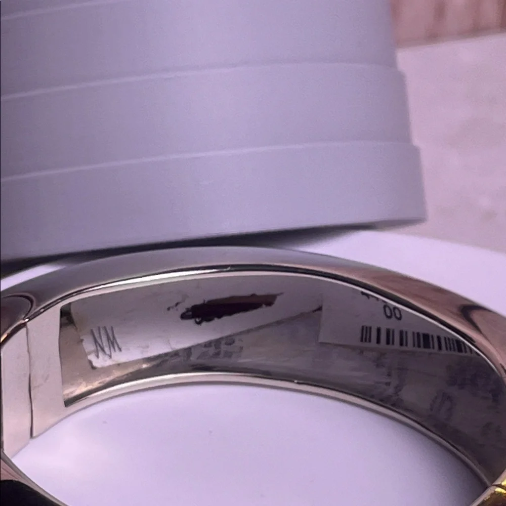 Alexis Bittar Silver Bangle with Crystal Detailing RARE